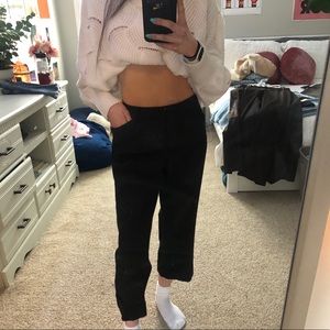 express black low-rise cropped dress pants